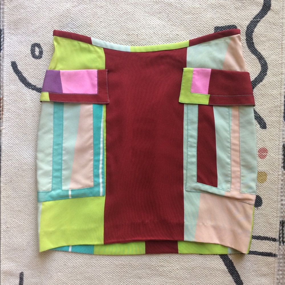 Vintage colorblock Versace skirt